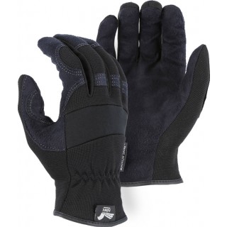 2136BK Majestic® Black Armor Skin™ slip-on Mechanics Glove with Knit Back